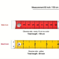 152 Tape Measure Body Measuring Tape Sewing Tailor Soft Flat Ruler Sewing Tape