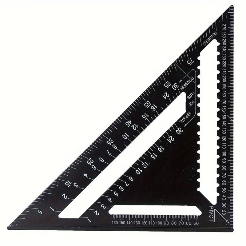 30 48 Cm Triangle Ruler Red Silvery Measuring Tools Aluminium Carpenter's Tools