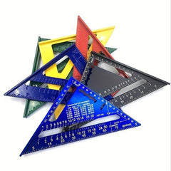 30 48 Cm Triangle Ruler Red Silvery Measuring Tools Aluminium Carpenter's Tools