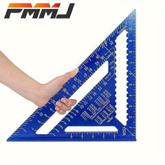 30 48 Cm Triangle Ruler Red Silvery Measuring Tools Aluminium Carpenter's Tools