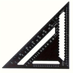 30 48 Cm Triangle Ruler Red Silvery Measuring Tools Aluminium Carpenter's Tools