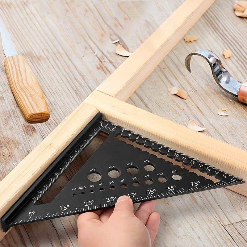 Prof Carpenter's Ruler Alumin Triangular Ruler 17.78cm 45 Deg High Precisio