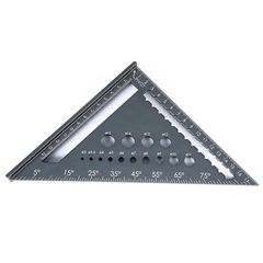 Prof Carpenter's Ruler Alumin Triangular Ruler 17.78cm 45 Deg High Precisio