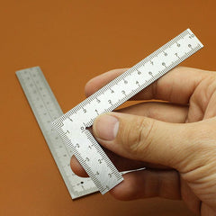 Stainless Steel Right Angle Ruler High Precision Scale Leather Curved Ruler