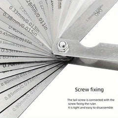 32pcs Feeler Gauge Set 0.02-1.0mm Gap Thickness Sheet Gauge