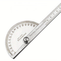 Stainless Steel Angle Ruler 0-100mm Scale Protractor Adjustable Measuring