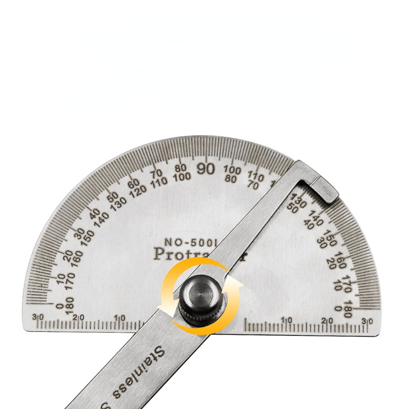 Stainless Steel Angle Ruler 0-100mm Scale Protractor Adjustable Measuring