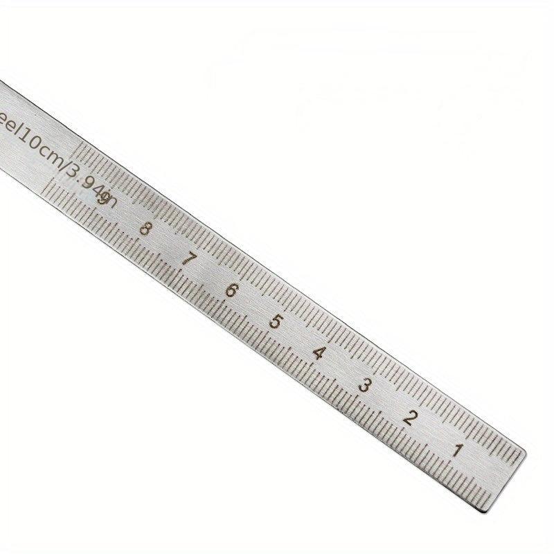 Stainless Steel Angle Ruler 0-100mm Scale Protractor Adjustable Measuring