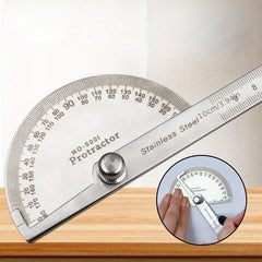 Stainless Steel Angle Ruler 0-100mm Scale Protractor Adjustable Measuring