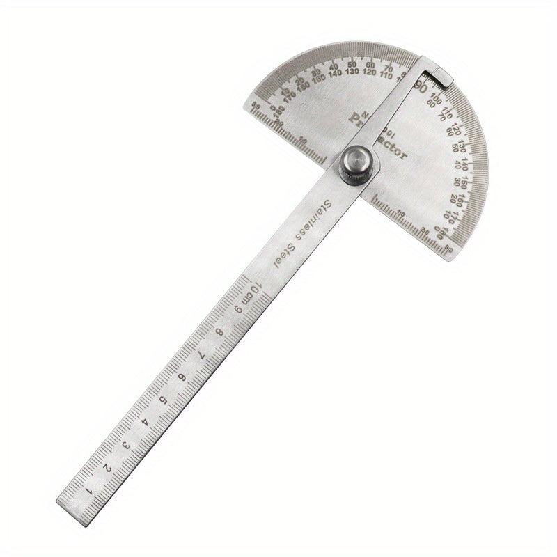 Stainless Steel Angle Ruler 0-100mm Scale Protractor Adjustable Measuring