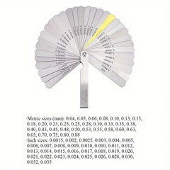 32sheets 89A32 Feeler Gauge Stainless Steel Portable Durable Gap Gauge
