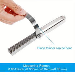 32sheets 89A32 Feeler Gauge Stainless Steel Portable Durable Gap Gauge