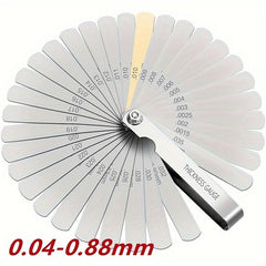32sheets 89A32 Feeler Gauge Stainless Steel Portable Durable Gap Gauge