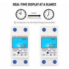 80A DDS662 LCD Backlight Energy Watt Meter Single phase 220V Digital Display