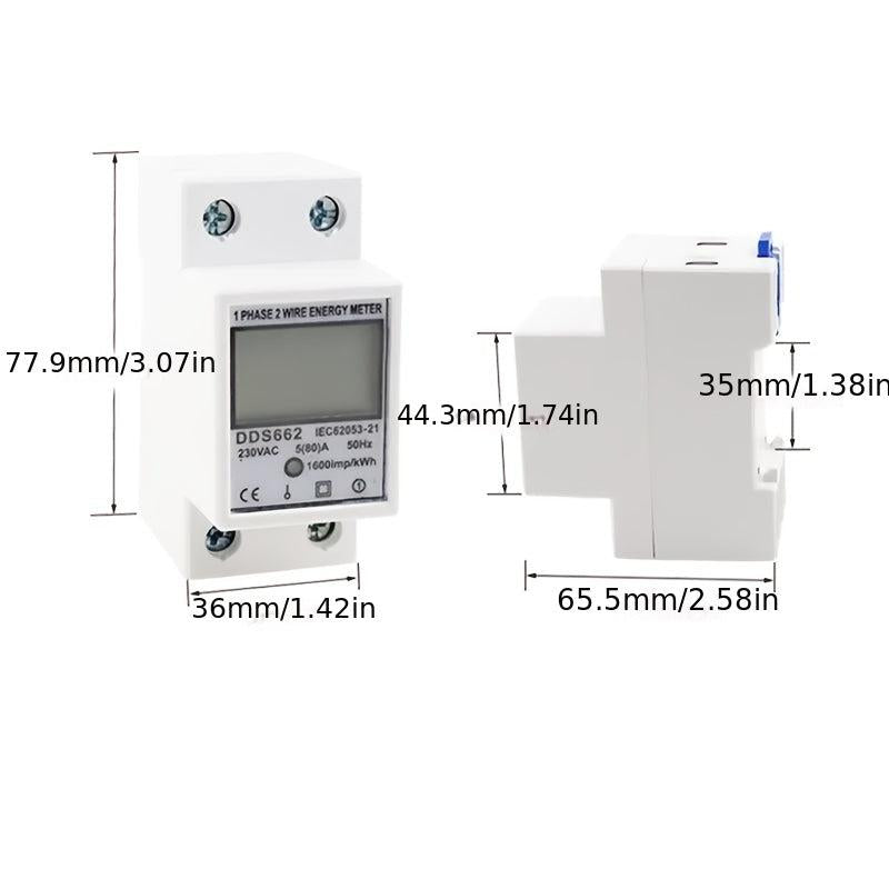 80A DDS662 LCD Backlight Energy Watt Meter Single phase 220V Digital Display