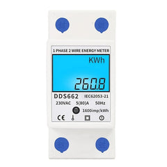 80A DDS662 LCD Backlight Energy Watt Meter Single phase 220V Digital Display