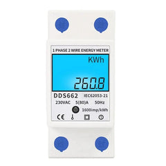 80A DDS662 LCD Backlight Energy Watt Meter Single phase 220V Digital Display