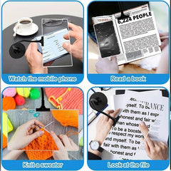 4X Magnifying Glass With Stand - Flexible Gooseneck Magnifier