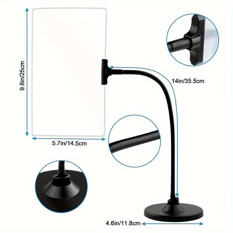 4X Magnifying Glass With Stand - Flexible Gooseneck Magnifier