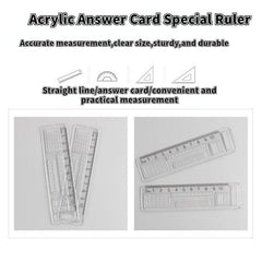 1pc Transparent Acrylic Ruler Straight Ruler for School Office Exams