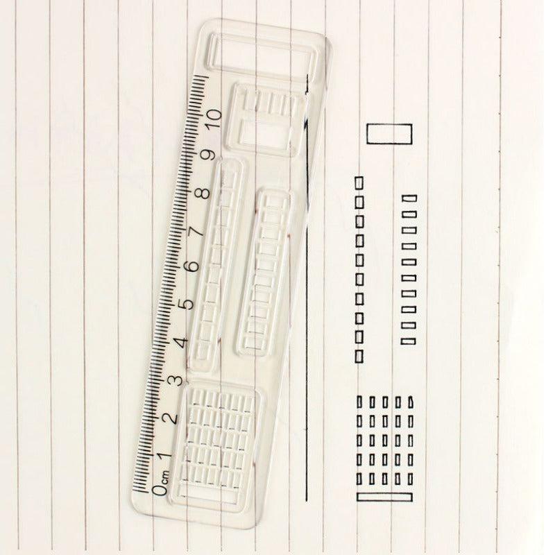 1pc Transparent Acrylic Ruler Straight Ruler for School Office Exams