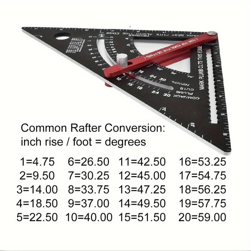 Adjustable Triangle Ruler Aluminum Alloy Carpenter Square Layout Tool