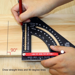 Adjustable Triangle Ruler Aluminum Alloy Carpenter Square Layout Tool
