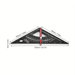 Adjustable Triangle Ruler Aluminum Alloy Carpenter Square Layout Tool