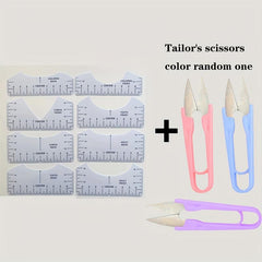 9pcs Set Soft Tape Measure T Shirt Ruler Guide for Perfect Alignment HTV