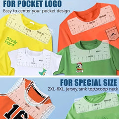 9pcs Set Soft Tape Measure T Shirt Ruler Guide for Perfect Alignment HTV