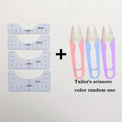 9pcs Set Soft Tape Measure T Shirt Ruler Guide for Perfect Alignment HTV