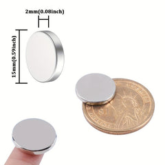 10pcs Neodymium Magnet 15mm X 2mm Strong Disk Magnets