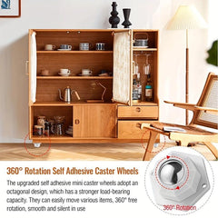8pcs Adhesive Ball Universal Pulley No Punching Casters