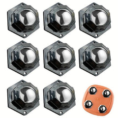 8pcs Adhesive Ball Universal Pulley No Punching Casters
