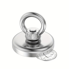 1pc 42mm Rare Earth Magnet Fishing Heavy Duty Magnets with Eyebolt