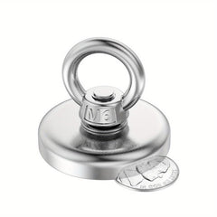 1pc 42mm Rare Earth Magnet Fishing Heavy Duty Magnets with Eyebolt