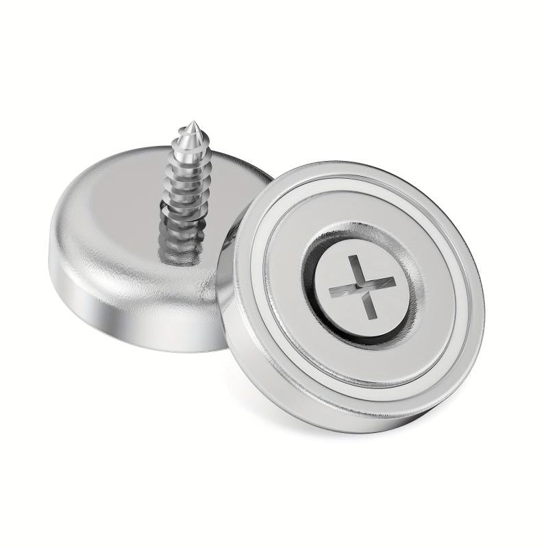 16pcs Neodymium Magnets 20mm Rings w/ Holes & Screws for Kitchen Tools