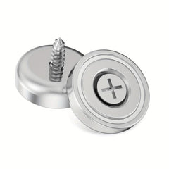 16pcs Neodymium Magnets 20mm Rings w/ Holes & Screws for Kitchen Tools