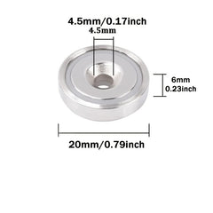 16pcs Neodymium Magnets 20mm Rings w/ Holes & Screws for Kitchen Tools