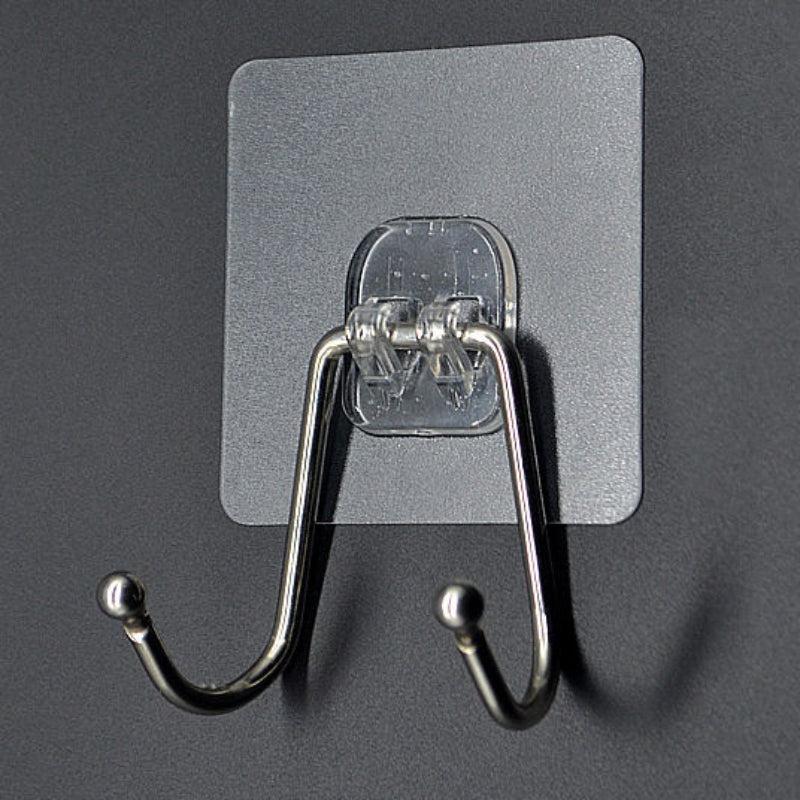Large Adhesive Hooks Wall Hooks Damage Waterproof Heavy Duty Double Hooks
