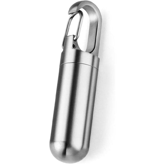 Portable Waterproof Pill Case Titanium Travel Pill Container Keychain