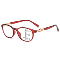 Progressive Multifocal Women Anti Light Eyeglasses Diopter 1.0-4.0