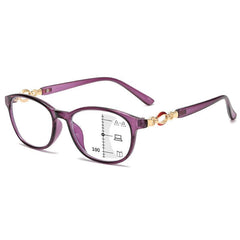 Progressive Multifocal Women Anti Light Eyeglasses Diopter 1.0-4.0