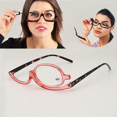Rotating Makeup Reading Glasses Folding 1.0-4.0 Magnifying Glasses