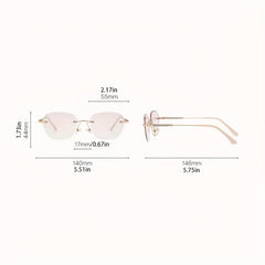 Anti Light Reading Glasses Edge Frameless Anti UV Reading Glasses