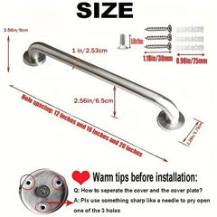 1pc Shower Grab Bar Stainless Steel Safety Grab Bar Handle Bathroom Balance Bar