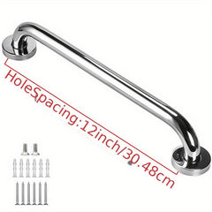 1pc Shower Grab Bar Stainless Steel Safety Grab Bar Handle Bathroom Balance Bar