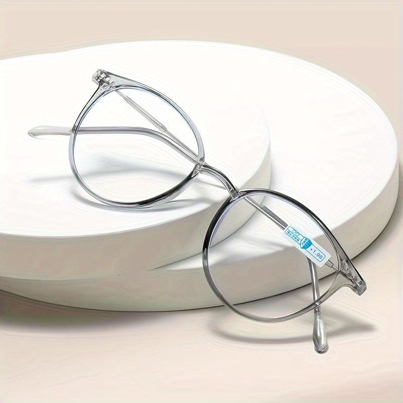 Retro Round Blackout Reading Glasses Women's Computer Glasses