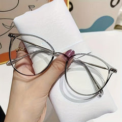 Retro Round Blackout Reading Glasses Women's Computer Glasses