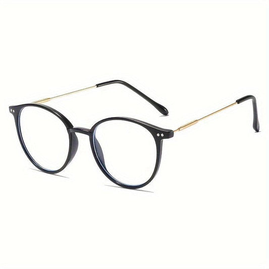 Retro Round Blackout Reading Glasses Women's Computer Glasses